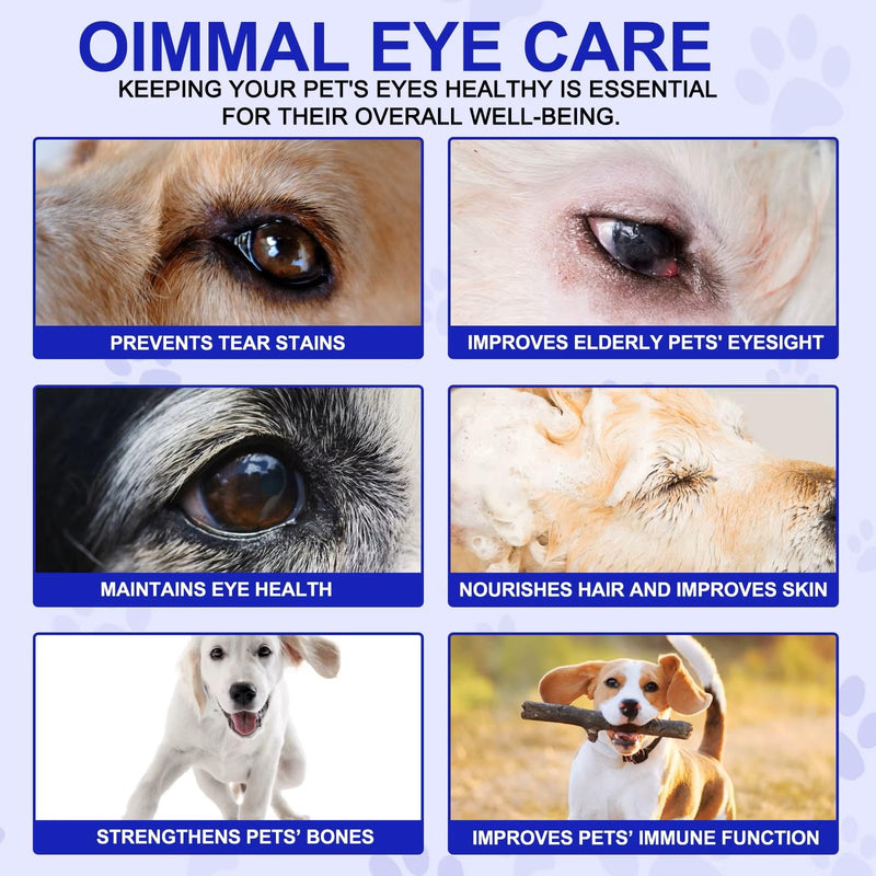 Dog Eye Health Care Supplements, 180 Count, Vision Support with Omega 3 and DHA