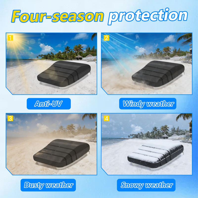 Paddle Boat Cover, Durable Outdoor Pond Boat Chair Cover,600D Heavy Duty Waterproof/UV Protective Covers for Prowler Bass Boat, All-Weather, Black - BeesActive Australia