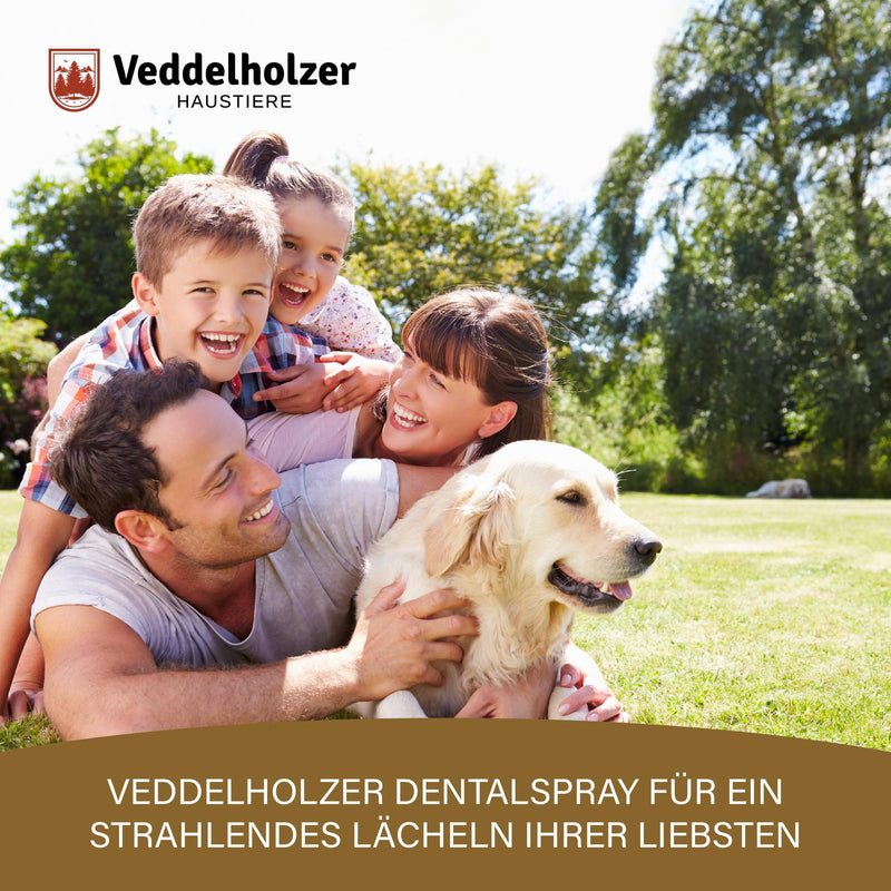 Veddelholzer 150 ml Probiotic Dental Spray Set for Dogs & Cats with Finger Toothbrush & Enzyme Complex Dental Care Tartar Remover Effective Against Bad Breath Natural Dental Care as a Spray