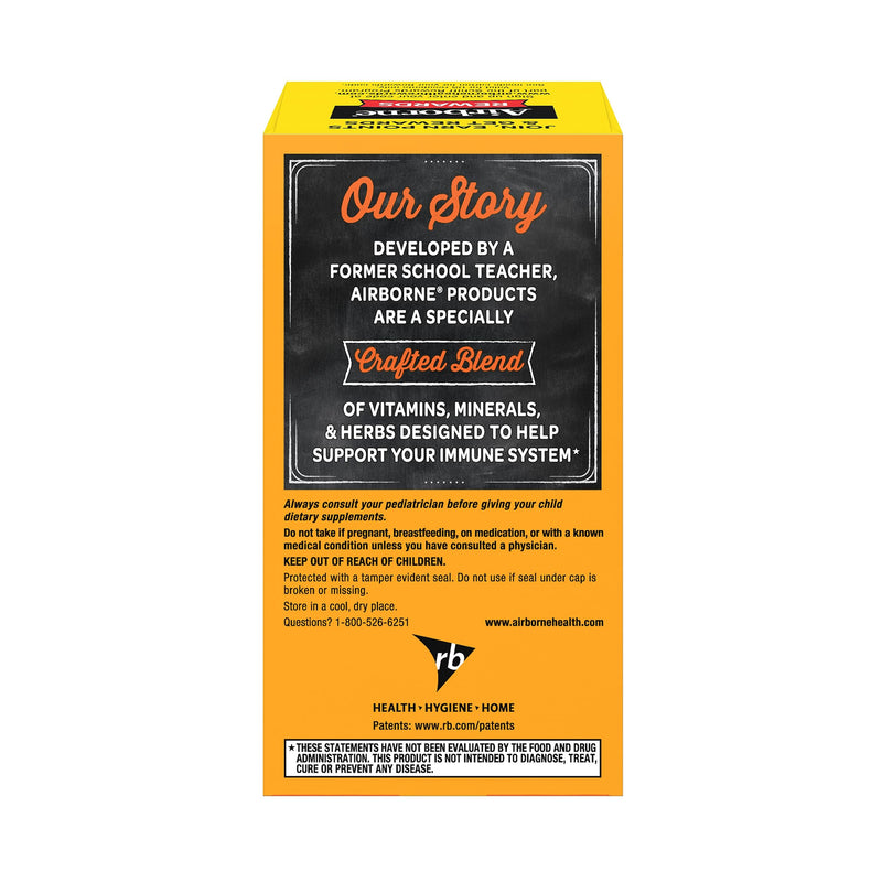 Airborne 1000mg Chewable Tablets with Zinc, Immune Support Supplement with Powerful Antioxidants Vitamins A C & E - 96 Tablets, Citrus Flavor - BeesActive Australia