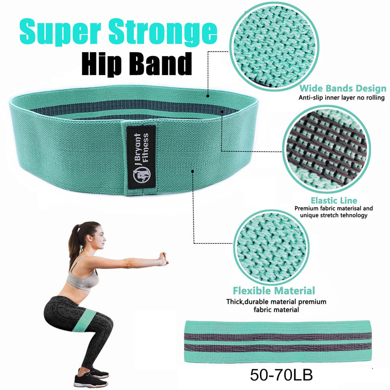 J Bryant Barbell Pad Set with 2 Ankle Straps for Cable Machines Hip Resistance Band Weight Lifting Straps Thick Cushion Hip-Thrusts Pad with Carry Bag for Squats Bench Press Workout lakegreen set - BeesActive Australia