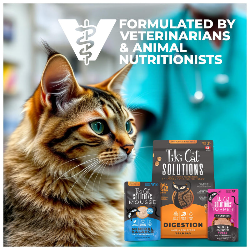Tiki Cat Solutions Supplements Mobility Mousse, Chicken in Broth, Formulated to Support Healthy Joints, Functional Cat Food Supplement, 5.6 oz. Pouch (Pack of 20)