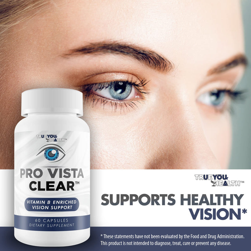Pro Vista Clear for Eyes - Vitamin B Enriched Vision Support - Our Best Pro Vista Clear Vision Formula Proprietarily Formulated to Naturally Support Eye Health - Vitamin & Mineral Formula