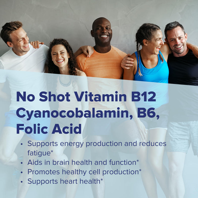 Superior Source No Shot Vitamin B-12 Cyanocobalamin 1000 mcg, B-6, Folic Acid 400 mcg - Support Brain & Heart Health - Aids Natural Energy Levels - 100 Sublingual Dissolving Tablets Unflavored 100 Count (Pack of 1)