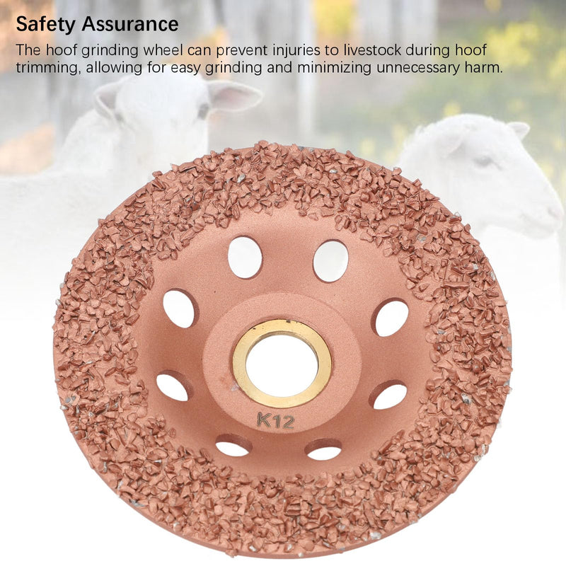 Hoof Trimming Disc, 3.94in HL Q7DMP Ti Plated Hoof Grinding Disc, Hoof Trimming Grinding Wheel, Hooves Repair Tool for Cattle Horses