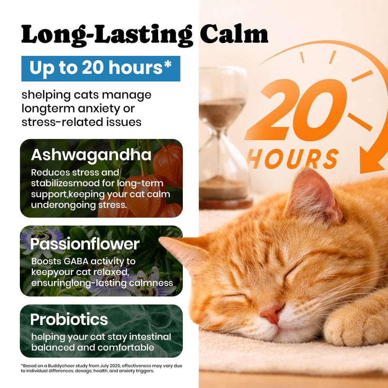 Calming Cat Treats with GABA for Anxiety Relief - Calming Cat Chews Help Reduce Stress & Promote Relaxation, Melatonin for Cats for Grooming, Travel, Vet Visits & Separation Anxiety - Chicken Flavor chicken - 450 ct