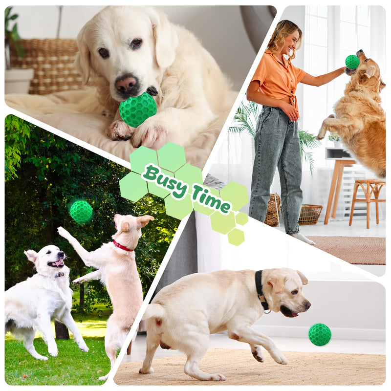 Tough Dog Chew Toys for Aggressive Chewers, Indestructible Dog Balls for Aggressive Chewers, Squeaky Balls for Dogs, Squeaky Dog Toys for Large Dogs,Funny Dog Squeaky Ball Heavy Duty Dog Toy - BeesActive Australia