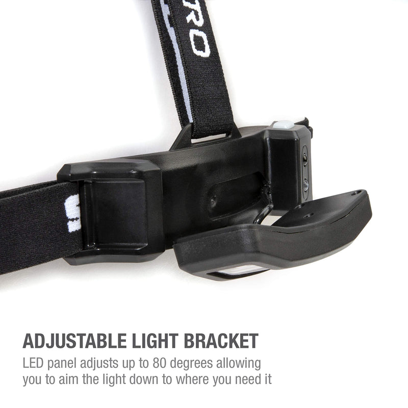 Steelman Slim Profile Rechargeable LED Motion-Activated Headlamp, 250-Lumen, 3 Brightness Settings, 20-Meter Range, Water-Resistant 250-Lumen LED Motion