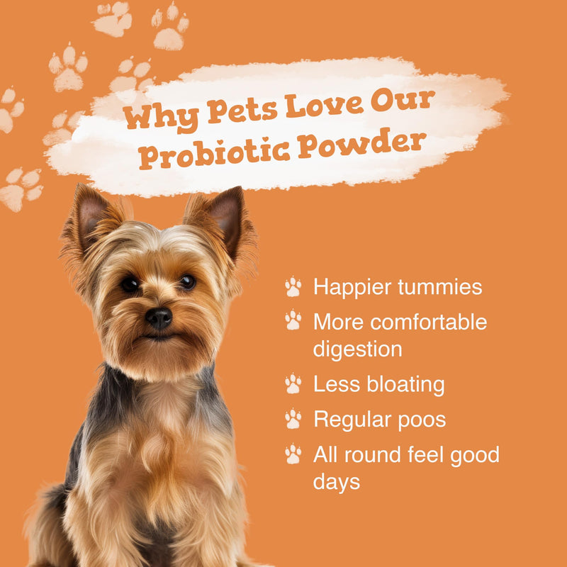 Zipvit Probiotics for Dogs, Daily Dog Probiotic Powder for Gut Health and Digestion, 525 Million CFU per Serving, with Prebiotics and Postbiotics, 150g