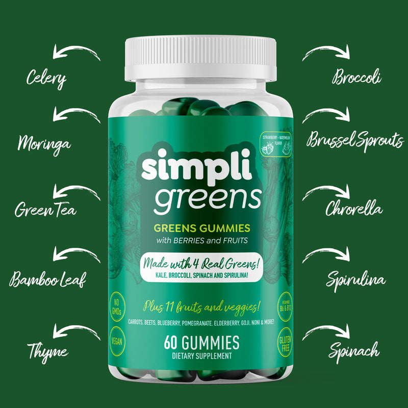 Vegan Superfood Gummies Supplement – 60 Count – Nutrient-Rich Gummy Vitamins – Supports Overall Wellness