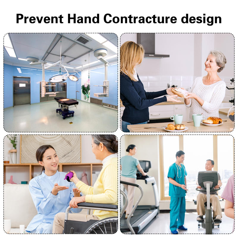 Hand Therapy Grip Ball for Hand Contracture & Stroke Arthritis Recovery - Exercise Strengthener for Weak Hands, Carpal Tunnel, Rehabilitation, Post-Surgery, Soft Squeeze Stress Relief Ball for Seniors 1PC - BeesActive Australia