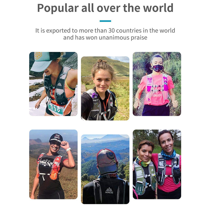 AONIJIE Hydration Vest Pack Backpack 5L Marathoner Running Race Hydration Black - BeesActive Australia