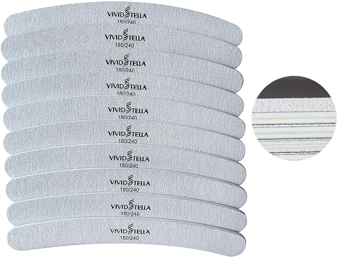 nail file nail file set pro nail buffer nail file nail file nail polish gel nail file 180/240 grit nail file and buffer nail file buffer block for nail art care - BeesActive Australia
