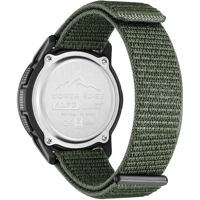 DIDITIME Tactical Watches for Men, Military Watches for Men, Waterproof 164FT, Fitness Watch, Mens Digital Watches with Compass, Metronome, Pedometer, Lightweight Breathable Nylon Watch ALPS-GREEN