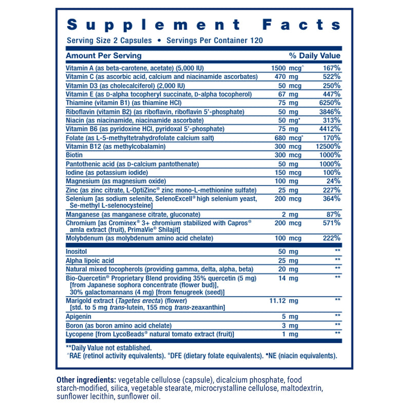 Life Extension Two-Per-Day Multivitamin, 240 Capsules | Vitamins B, C & D, Zinc & over 25 Vitamins, Minerals & Extracts in a Two-Month Supply, Non-GMO, Gluten-Free Capsules 240 Count (Pack of 1)