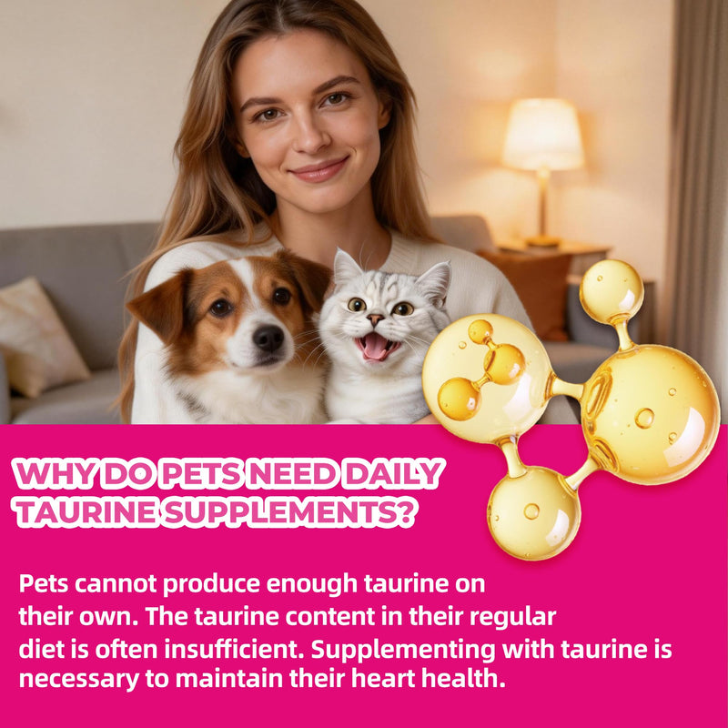Just Try 7OZ Taurine Powder - Cat & Dog Heart Supplement with Taurine & CoQ10 - Support Heart, Vision and Immune System health
