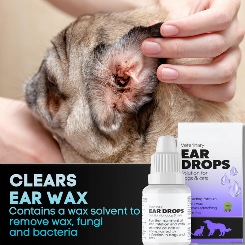 Dog Ear Cleaner | Dog Ear Drops | Ear Drops for Dogs | Ear Mite Treatment for Dogs | Cat & Dog Ear Infection Treatment | Ear Cleaner for Dogs UK | Dog and Cat Itchy Ear Treatment 14ml Sold by UMDA