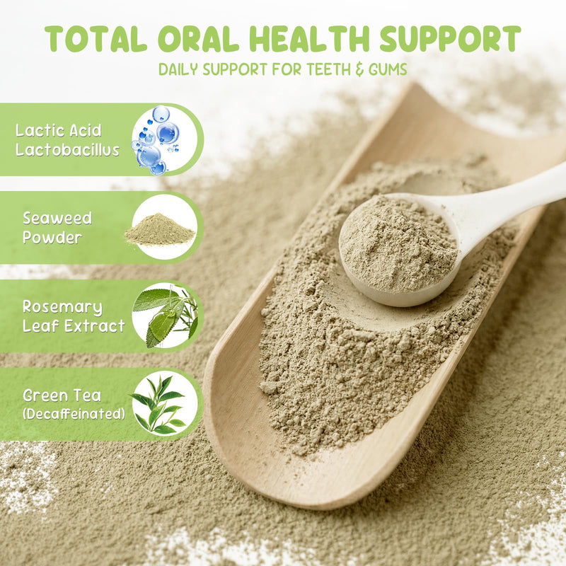 Dog Dental Powder, Fresh Breath & Oral Hygiene Support, Helps Reduce Plaque & Tartar, Chicken Flavor,2 Pack (3.5 oz Each) 2 x 3.5 oz Powder
