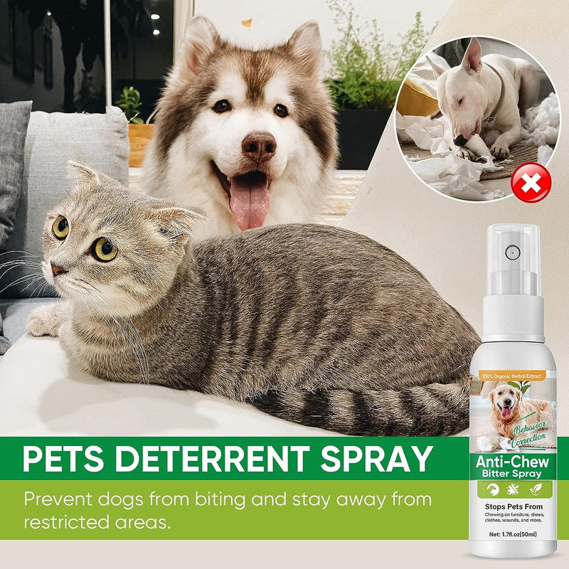 Bitter Spray for Dogs to Stop Chewing, No Chew Spray for Puppies & Dogs, Effective Dogs Behavior Training Aids, Protect Your Furniture and Prevents Dogs from Biting 50ML - BeesActive Australia