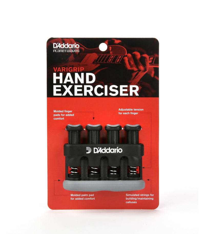 D’Addario Varigrip Hand Exerciser–Improve Dexterity and Strength in Fingers, Hands, Forearms- Adjust Tension Per Finger– Simulated Strings Help Develop Calluses- Comfortable Conditioning