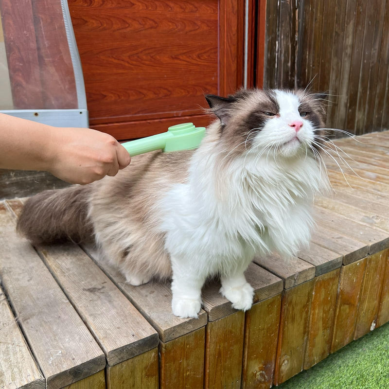 2-in-1 Grooming Brush: Hair Remover Brush and Deshedding Brush, for Indoor Long Haired Cats and Shedding Cats and Dogs, Quick to Clean and Washable, Easy Storage Suspension (Green) Green - BeesActive Australia
