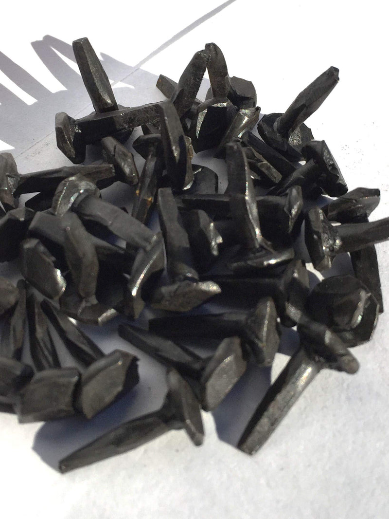 (50) 5/8" Steel Decorative Wrought Head Nails with Black Oxide Finish. (Small, Black) - BeesActive Australia