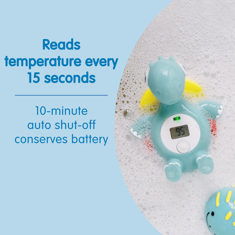 Dr. Brown's CleanUp Temposaurus Floating Bath Thermometer for Accurately Measuring Baby's Bath Water Temperature, BPA Free Temposaurus Bath Thermometer - BeesActive Australia