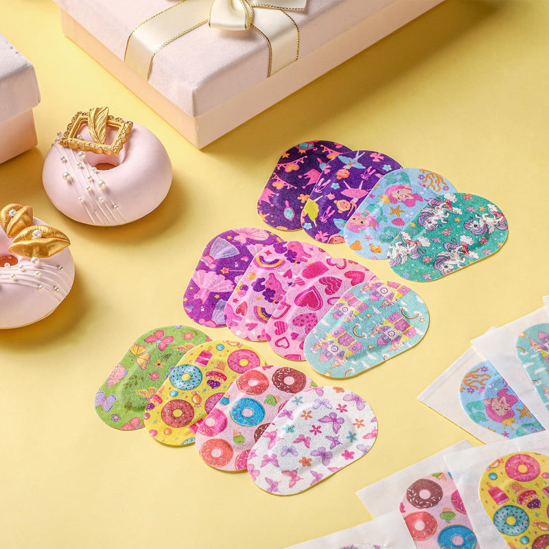 Panelee 60 Pcs Adhesive Eye Patches for Kids Girls Toddler Eye Patches Bulk Breathable Material, Light Blocking Cotton Colorful and Fun Designs Adhesive Bandages for Girls, 12 Styles - BeesActive Australia