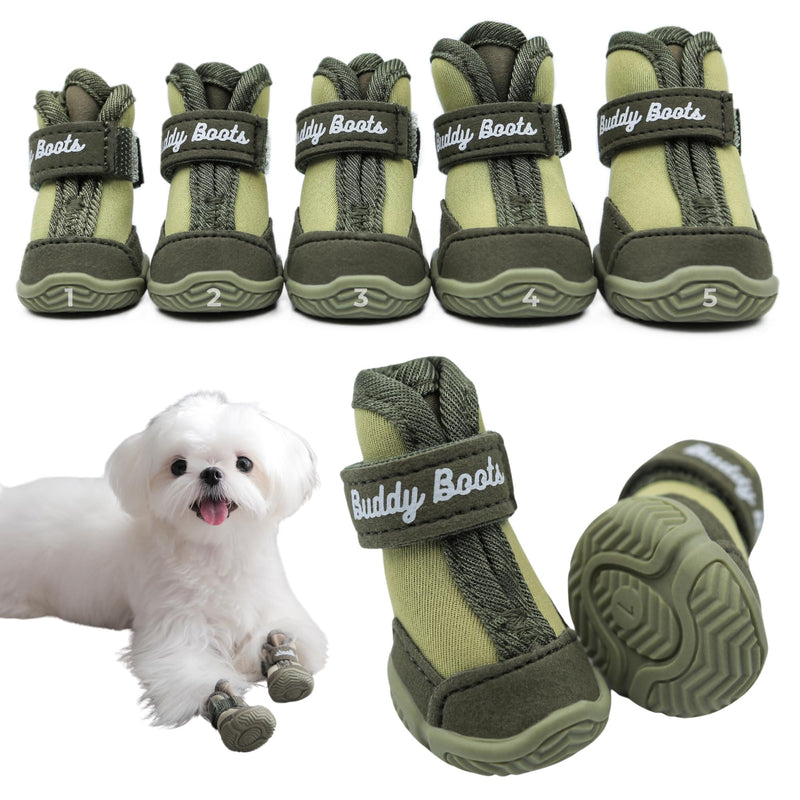Dog Shoes for Extra Small&Small Dog, Paw Protectors for Hiking, Hot Pavement, Outdoor Walk&Run,Waterproof for Rain&Winter Snow, Anti Slippery with Rubber Sole (#1:1.496"x1.259"(L*W)) #1: 1.496"x1.259"(L*W) - BeesActive Australia