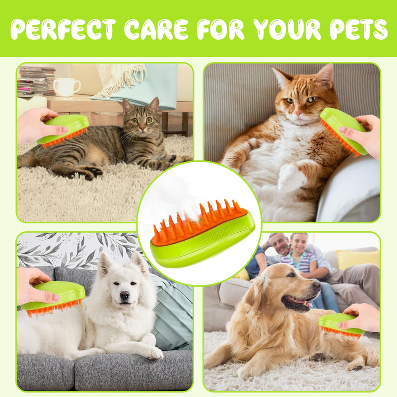 TOGETDREAM 3 in 1 Steamy Cat Brush Cat Steam Brush Self-Cleaning Steam Cat Brush Multifunctional Cat Grooming Brush Electric Pet Massage Comb Spray Cat Brush - BeesActive Australia