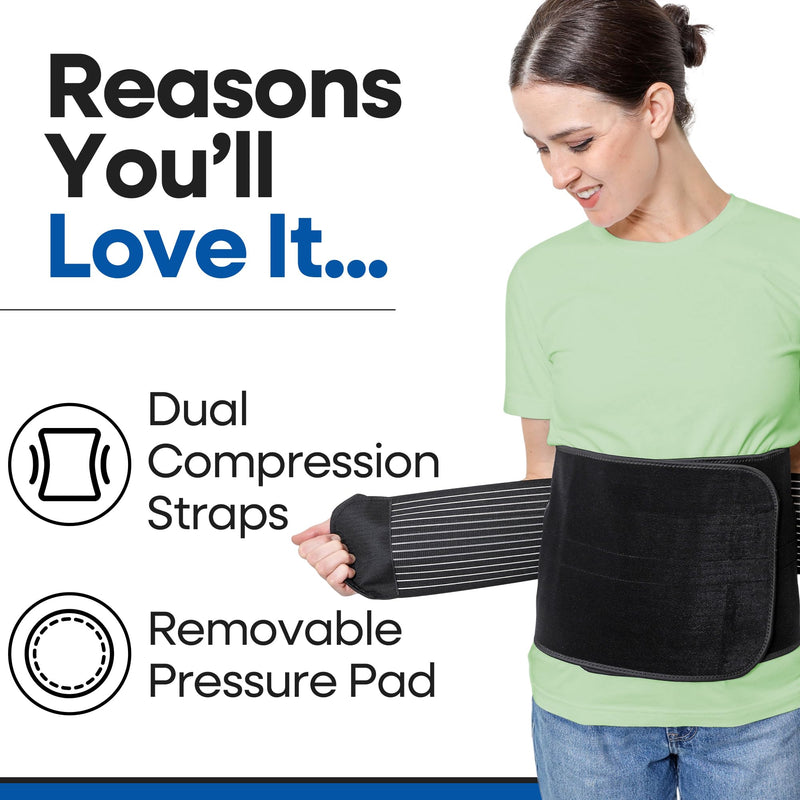 Plus Size Hernia Belt for Men & Women | Post Surgery Abdominal Binder Postpartum Belly Band Belly Wrap | Hysterectomy, Umbilical Inguinal Hernia | Belly Binder & Tummy Tuck | Fajas Para Hombres (XXXL) XXXL