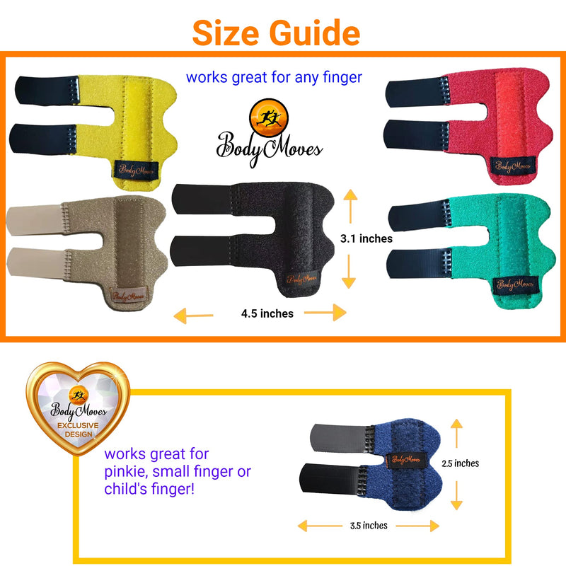 BodyMoves 5 Finger Splints plus 1 pinkie/kid splint (with Blue Pinkie) with Blue Pinkie