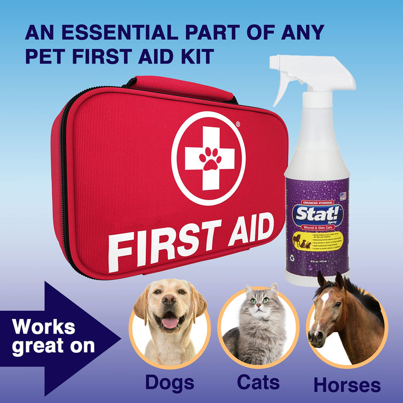 Pet Wound & Skin Care | First-Aid Treatment for Dogs, Cats, Horses | Natural Plant Based Ingredients | Speeds Healing of Cuts, Burns, Hot Spots, Skin Allergies | Soothing Anti-Itch Formula 16 oz