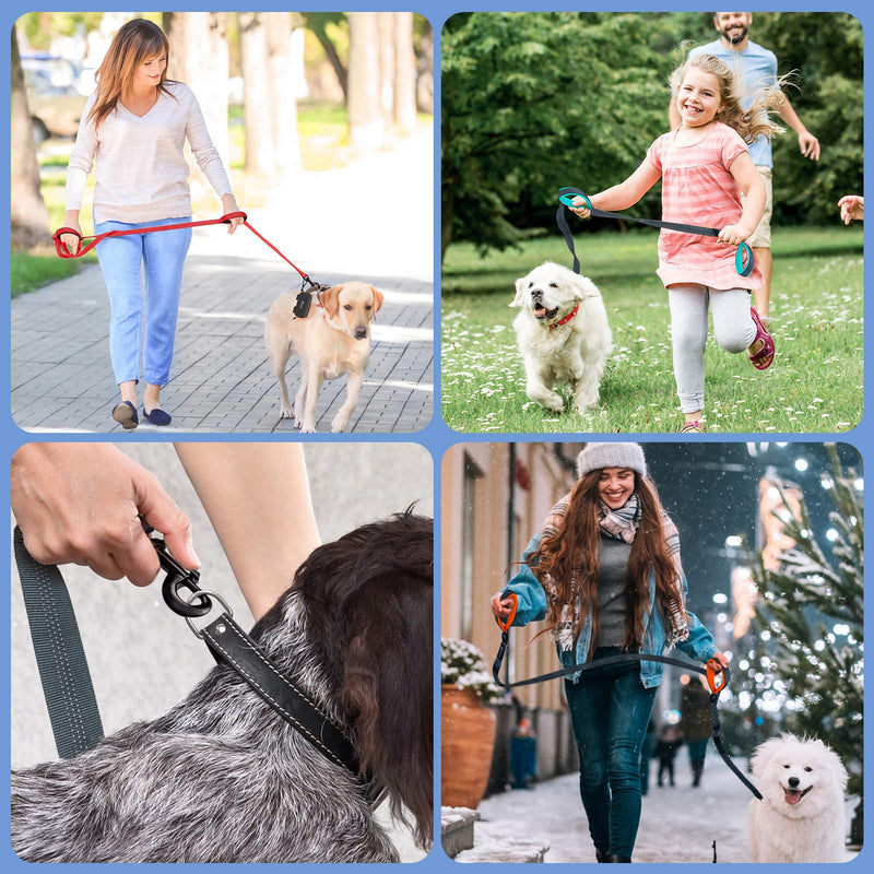 PuppyDoggy Dog Leash for Large Medium Dogs 6Ft x 1" Reflective Stitching Large Leash with 2 Traffic Padded Handles Dog Lead Rope Pet Leash for Running Walking Training (Pink 1 Pack) Pink 1 Pack 6 ft x 1 inch - BeesActive Australia