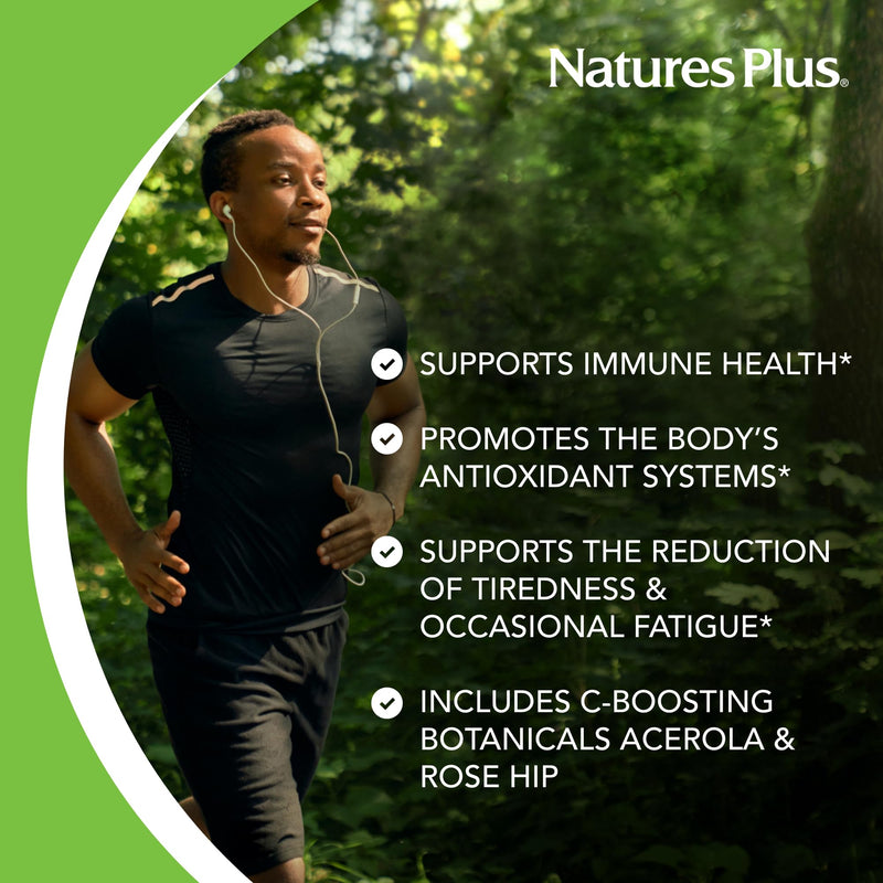 NaturesPlus Super C Complex - 90 Capsules - 1000 mg Vitamin C + 500 mg Bioflavonoids - Vegetarian, Gluten Free - 45 Servings 90 Count (Pack of 1)