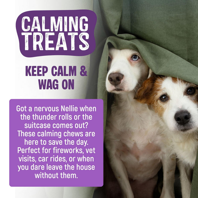 Calmers for Dogs – TDL 120 Soft Calming Dog Chews – Duck Flavour Calm Treats for Dogs with Hemp Dog Oil – Tablets for Anxiety, Dog Stress Relief & Natural Dog Chews