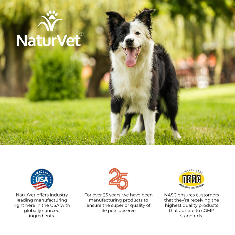 NaturVet - VitaPet Adult Daily Vitamins for Dogs - Plus Breath Aid - Provides a Full Spectrum of Vitamins & Minerals - Enhanced with Omega-6 Fatty Acids (180 Time Release Chewable Tablet 180 Count - PawsPlanet Australia