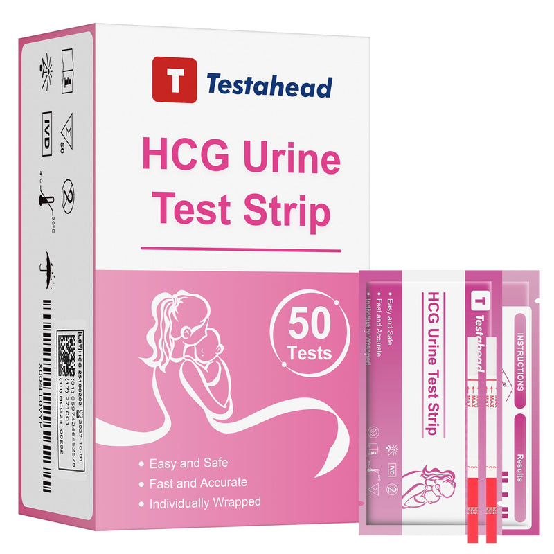 T TESTAHEAD Pregnancy Test Strips, 50 Count, High Sensitivity Home Tests for Early Detection
