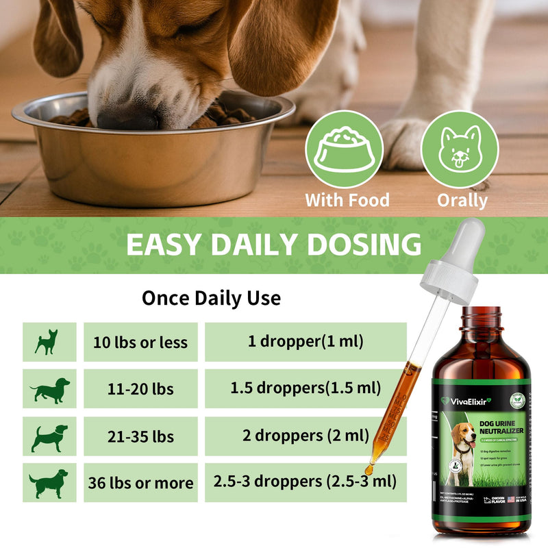 Cranberry Supplement for Dogs – Digestive Enzymes + Cranberry + DL Methionine –Pee Grass Spot Saver Caused by Dog Urine, Grass for Dogs, Dog Pee Green Grass Support, Lawn Spot Care Drops, 2 oz