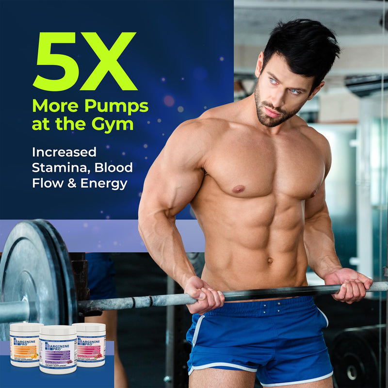 Supplement Powder | 30 Packets Single Serve Travel Size | 5,500mg of L-arginine Plus 1,100mg L-Citrulline, Orange