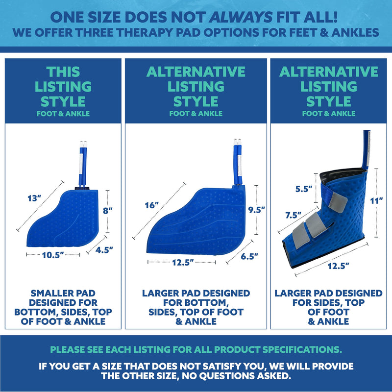 Polar Products Active Ice® 3.0 Cold Therapy Foot Pad (Pad Only). Use only with System Pictured. Other Companies Now The “Polar” Name. This Will not fit Them. Blue