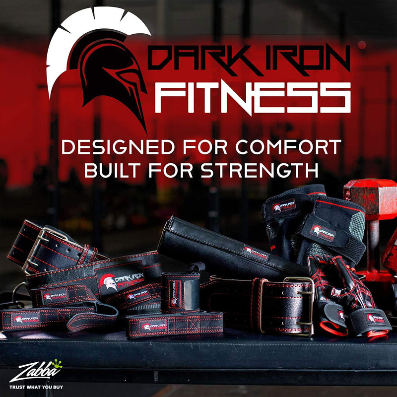 Dark Iron Fitness Weightlifting Leather Suede Lifting Wrist Straps Bundle for Men and Women Wraps Weight for a Heavy Powerlifting Grip Hooks with Padded Support 2 mm - BeesActive Australia