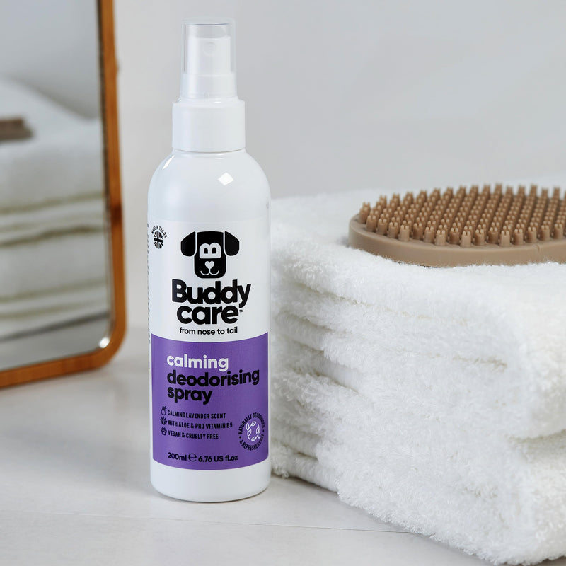 Buddycare Dog Deodorizer Spray - Lavender - Soothing Deodorizer Spray for Dogs - with Aloe Vera and Pro-Vitamin B5 (200ml, 1 Count) - BeesActive Australia
