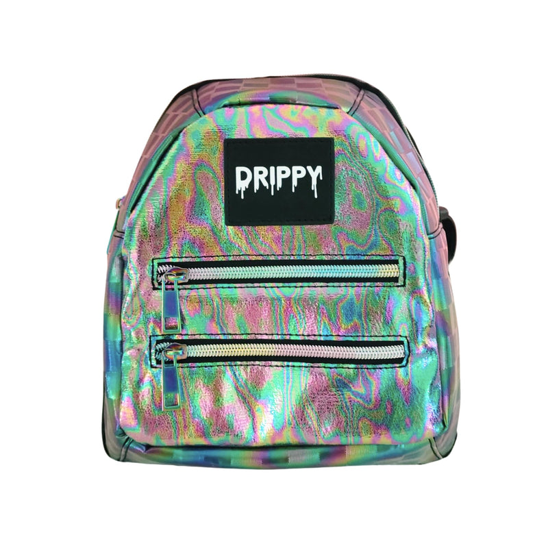 Mini Rave Hydration Pack - Hydropack Backpack for Women & Men – 1.5L Leakproof Bladder – Rave Essentials and Accessories - Hydro Pack for Music & EDM Festivals - Oil Slick - BeesActive Australia