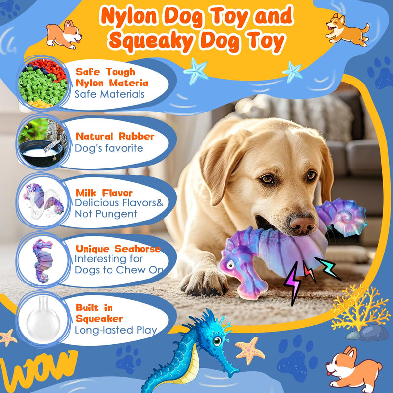 Dog Chew Toys for Aggressive Chewers: Squeaky Dog Chew Toys for Large Dogs-Tough Indestructible Dog Toys for Large/Medium/Small Dogs-Interactive Squeaky Dog Toys with Fun Squeaky Sound for Boredom purple - BeesActive Australia
