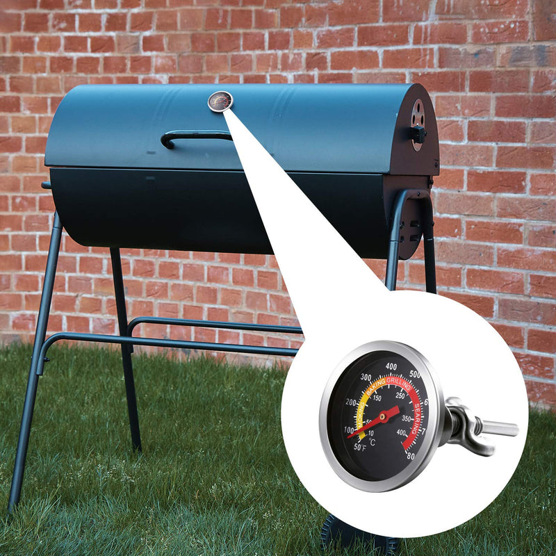Frienda 3 Packs Charcoal Grill Temperature Gauge Thermometer Gauge Wood Barbecue Charcoal Grill Thermometer Heat Indicator for Lamb Beef Meat Cooking, 2-3/8 Inch Dial and 2-7/8 Inch Stem 1