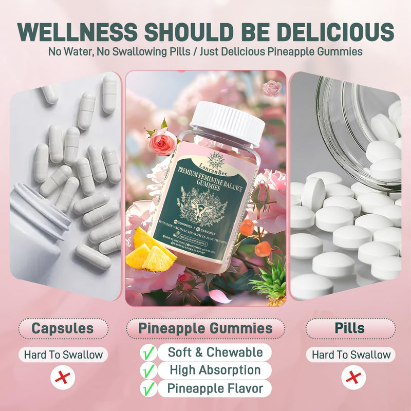 Pineapple Probiotics pH Balance for Women, Premium Feminine Balance Gummie | Support Healthy Odor and Vaginal Flora, Digestive Health & Immune, Hawaiian Pineapple, 120 Vegan Gummies - 60 Servings 2