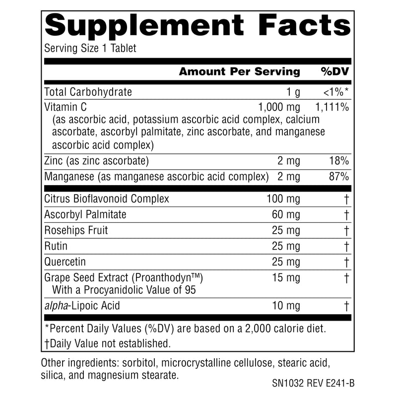 Source Naturals Wellness C-1000, 100 Tablets | Antioxidant Protection and Immune Support* 100 Count (Pack of 1)