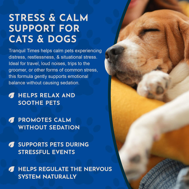 Animal Essentials Tranquility Blend - Valerian Root for Dogs & Cats, Organic Calming Drops for Dogs & Cats, Natural Pet Care Supplement to Relax & Sleep, Herbal Calm Support - 1 Fl Oz 1 fl oz (30 ml)