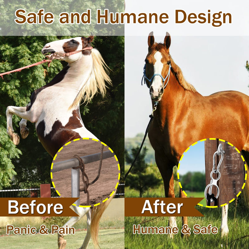 2PCS Horse Tie Ring, Safe Tie Horse Supplies, Humane Way Tie Ring, Magnetic Ring for Tying and Retracting, Helps Horse Pull Back and Releases Stress from The Horse 2-Packs - BeesActive Australia